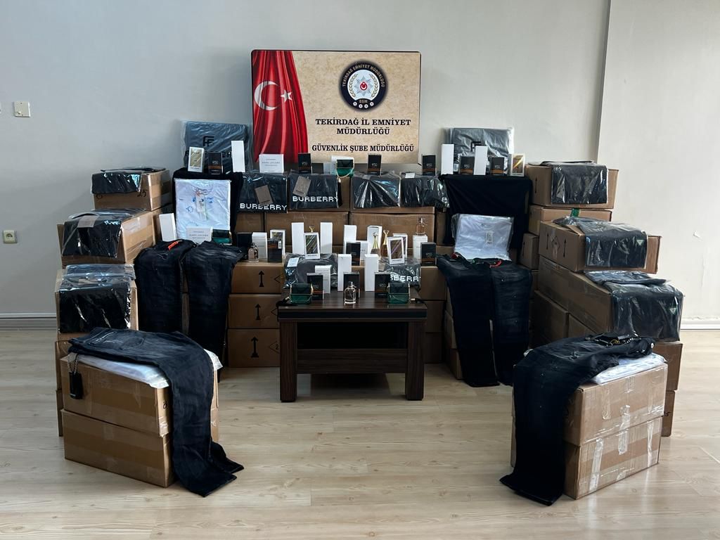 TEKİRDAĞ’DA 7 MİLYON TL DEĞERİNDE SAHTE ÜRÜN YAKALANDI