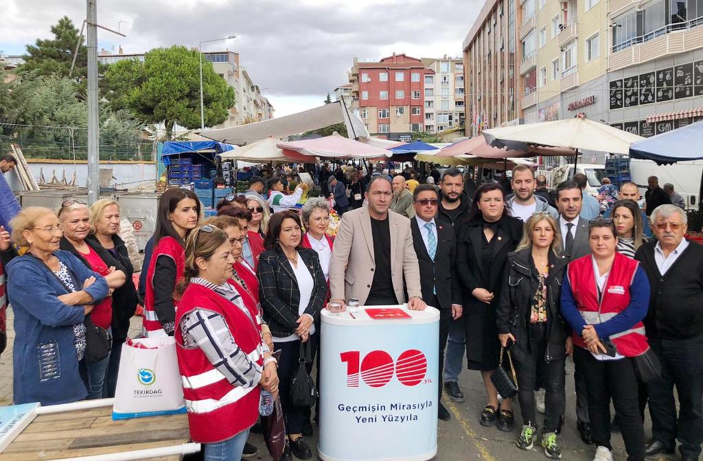 CHP SÜLEYMANPAŞA YOKSULLUKLA MÜCADELE GÜNÜNDE PAZARIN NABZINI TUTTU
