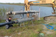 TÜRKMENLİ GÖLETİ’NE YÜZER TERFİ İSTASYONU KURULDU