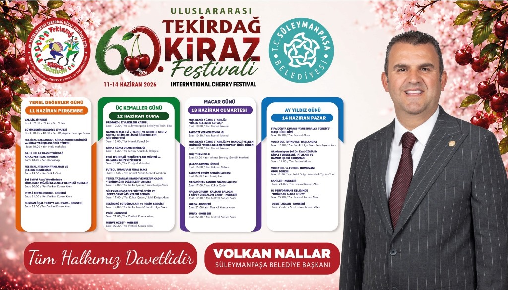 KİRAZ FESTİVALİ DOPDOLU BİR PROGRAMLA 11 HAZİRAN’DA BAŞLIYOR